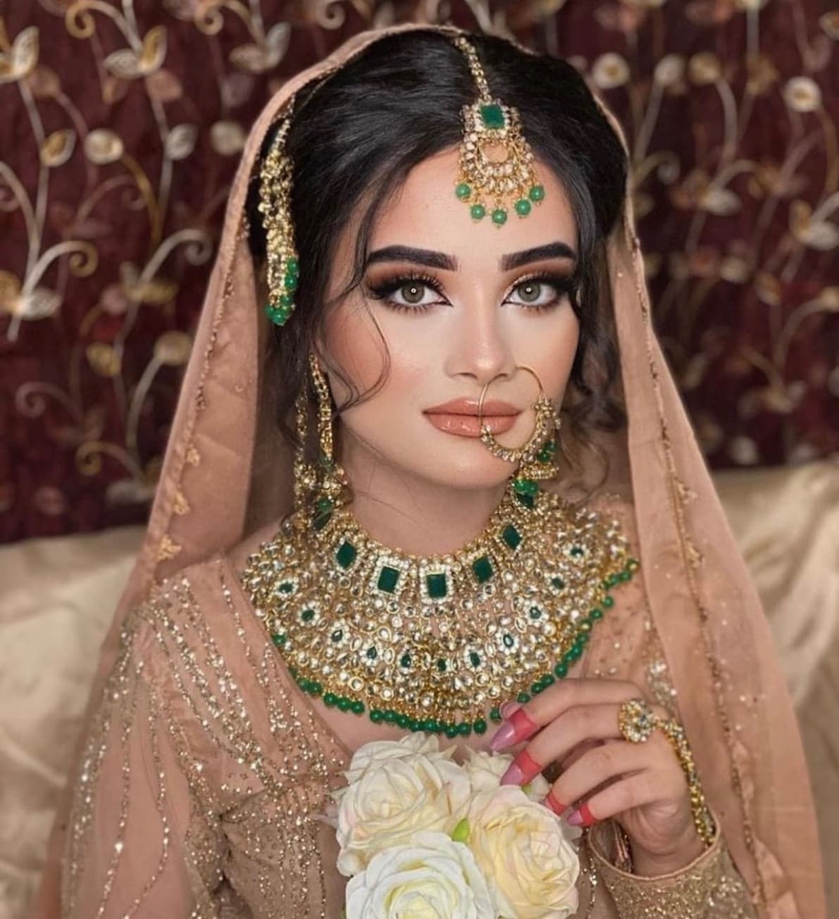 Muslim bridal makeup by Elani Artistry, modest elegant look with expert hijab styling